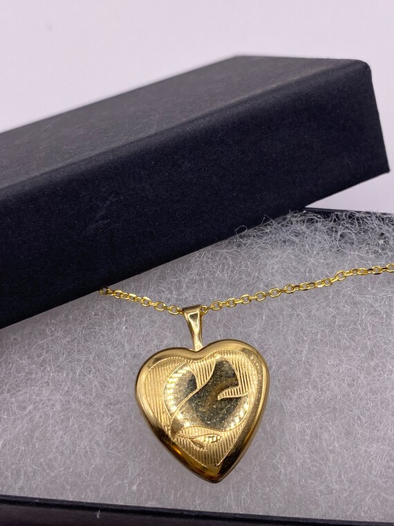 Vintage Gold Locket | Tiny 9k Gold Filled Heart P… - image 5