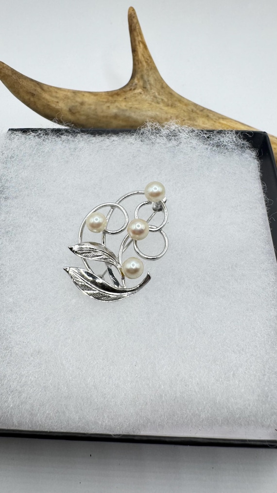 ヴィンテージ スターリングシルバー ドッグウッド ブローチ