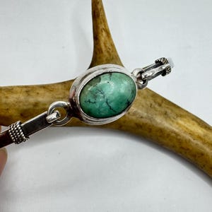 Vintage turquoise Gemstone Cuff Bracelet | Southwestern 925 Sterling Silver Elegant Wedding Everyday Elijah