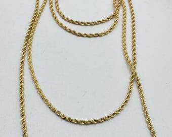 Gold Rope Chain Link Necklace | Gold Filled Layered Stacked Necklaces | Multiple Long Lengths