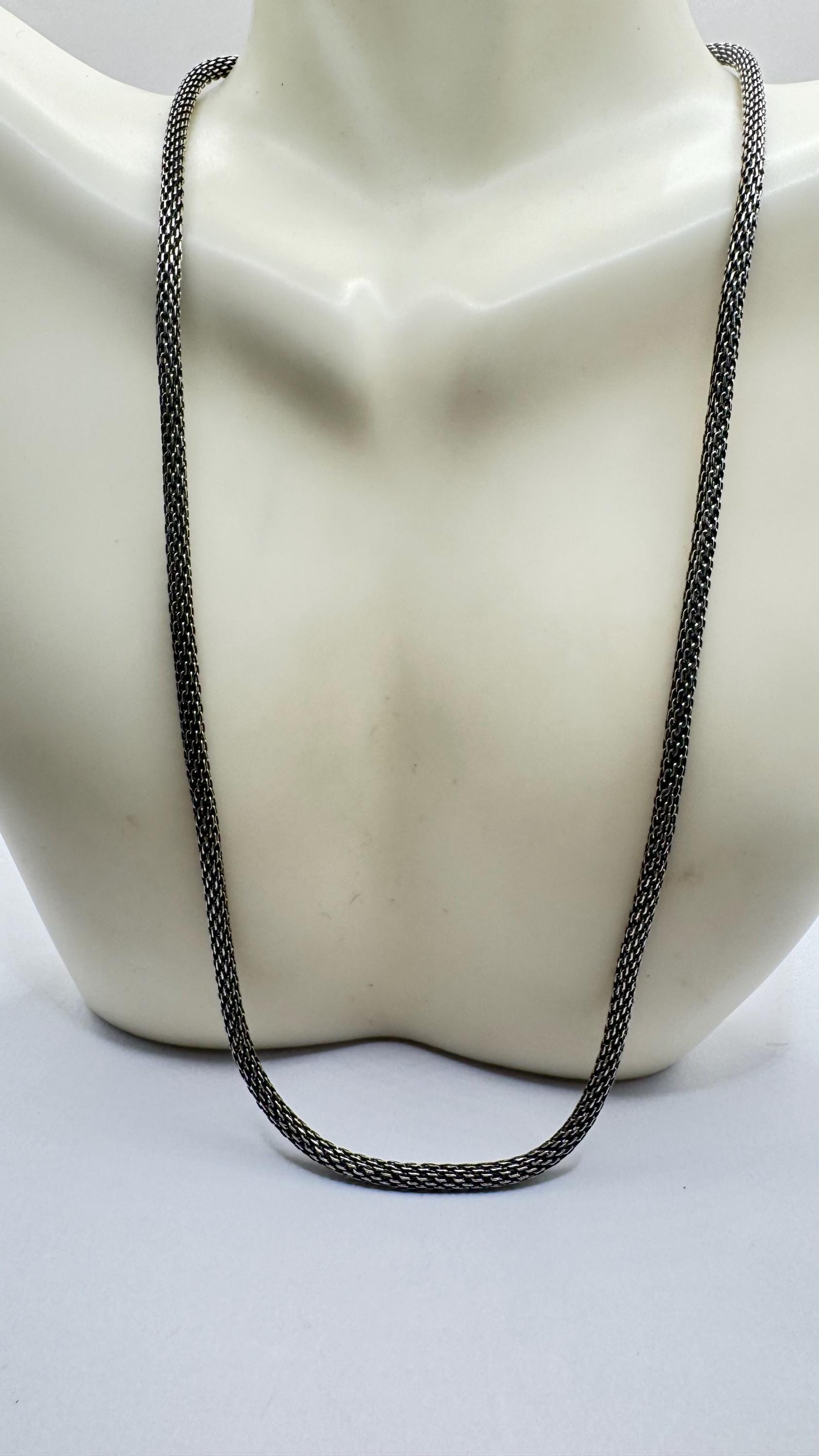 Vintage 925 Sterling Silver Chain Necklace - 18 Inches- Italy - Etsy