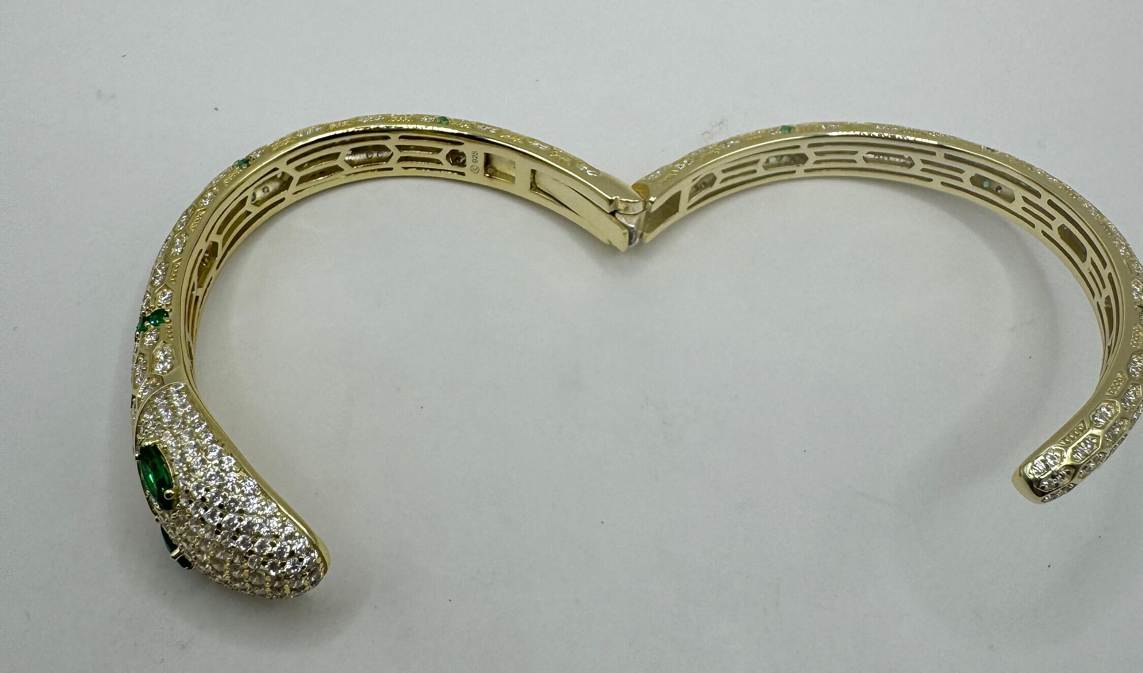 ヘビ柄腕章四つ ヘビ柄腕章四つ Vintage Snake Bracelet | Emerald Green and