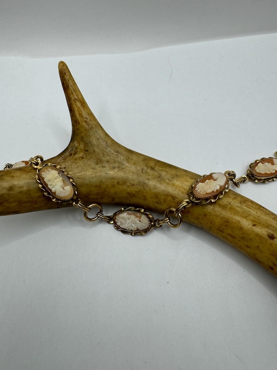 ヴィンテージカメオブレスレット | ゴールドフィルド彫刻シェル