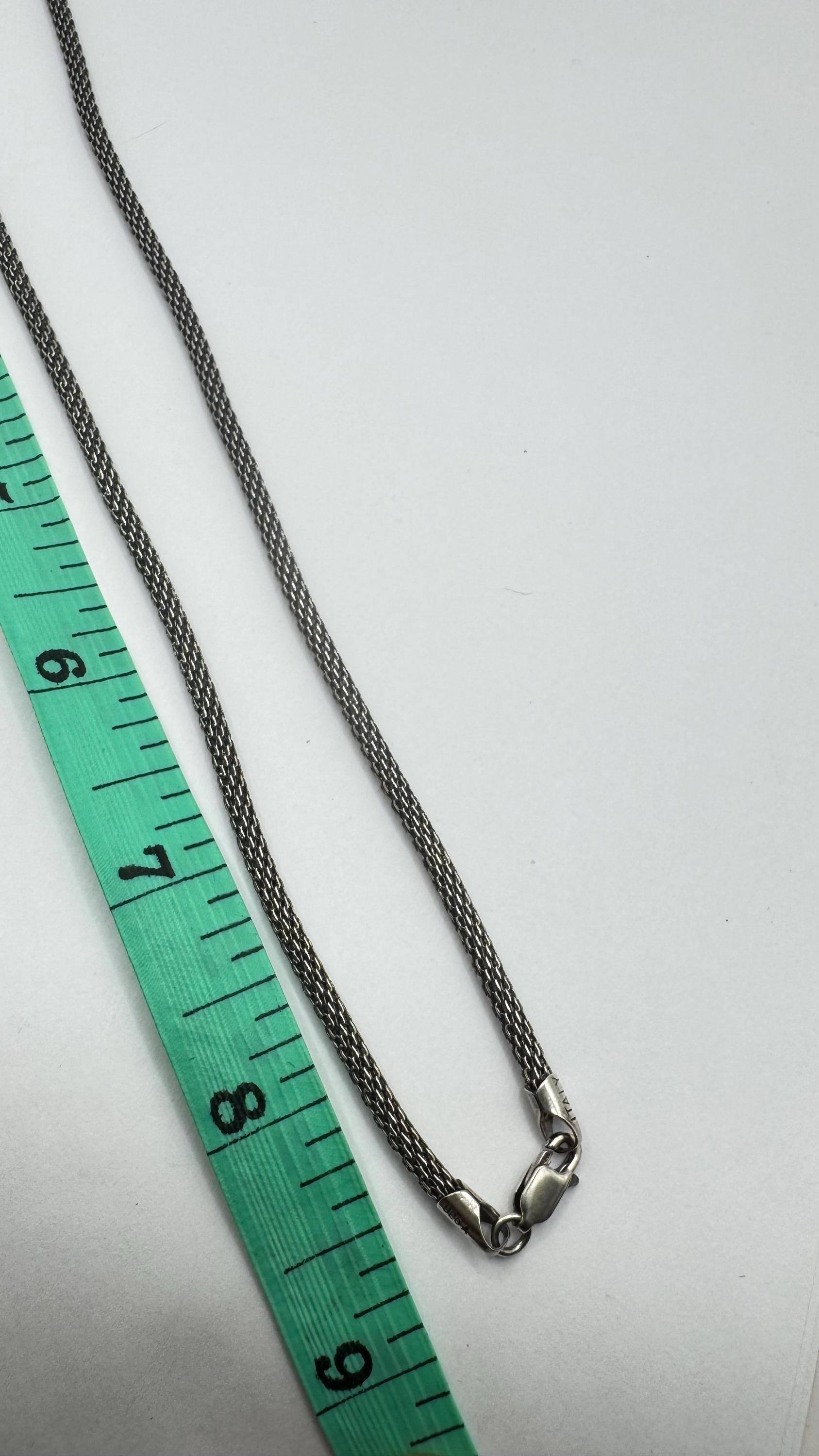 Vintage 925 Sterling Silver Chain Necklace - 18 Inches- Italy - Etsy