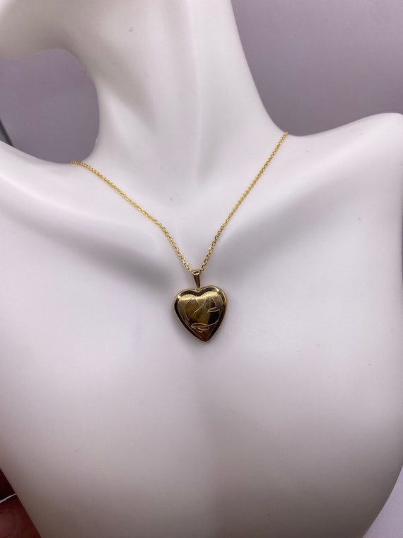 Vintage Gold Locket | Tiny 9k Gold Filled Heart P… - image 6