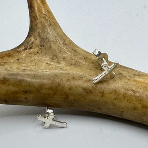 Vintage Sterling Silver Cross Stud Earrings: Minimalist 925 Silver
