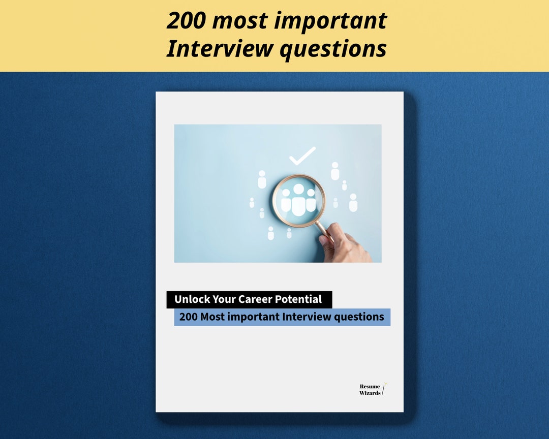 Job Interview Questions Guide (200 Most Important Questions) - Etsy