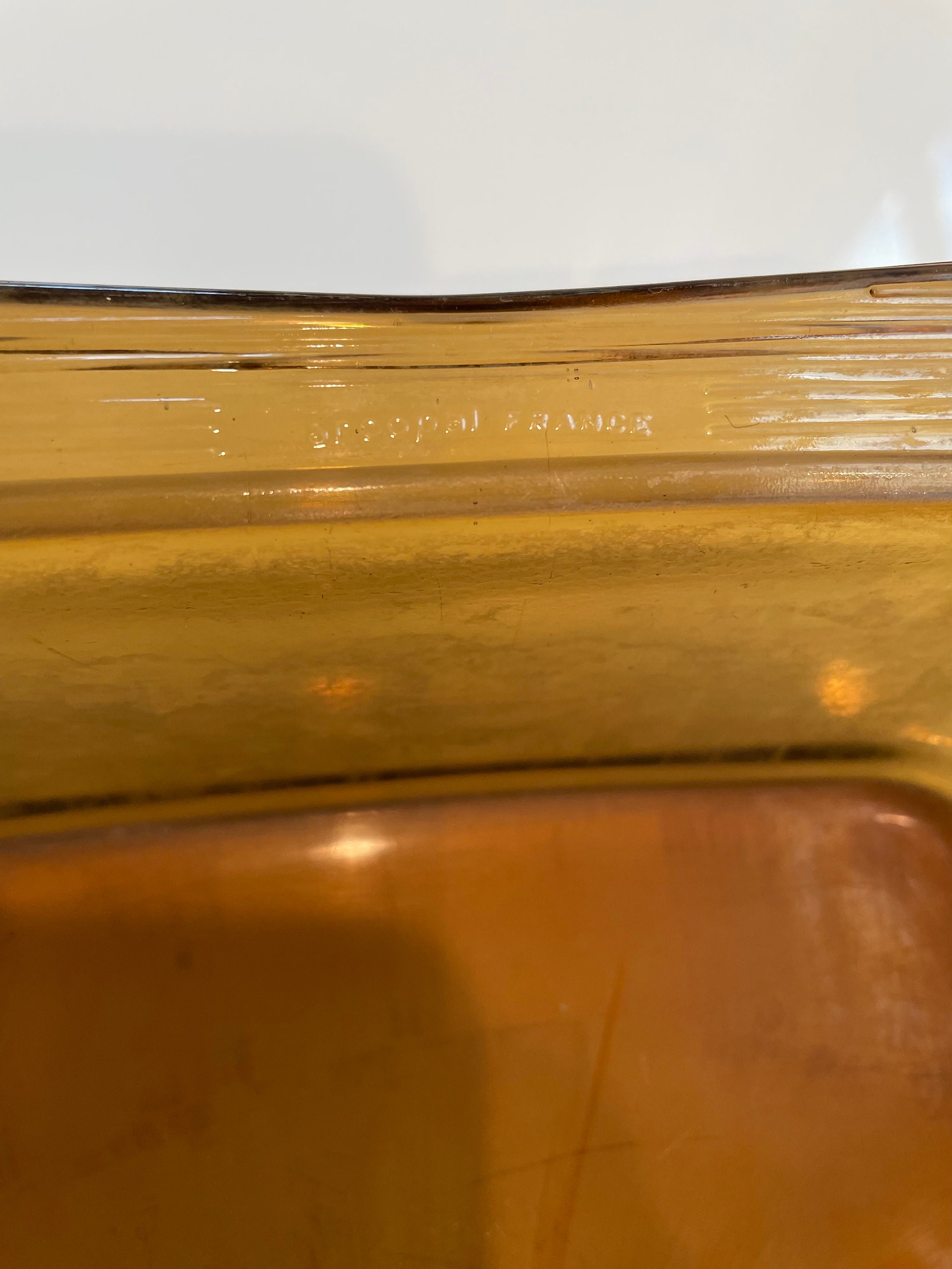 Arcopal FRANCE Amber Glass Rectangular Baking Dish - Etsy