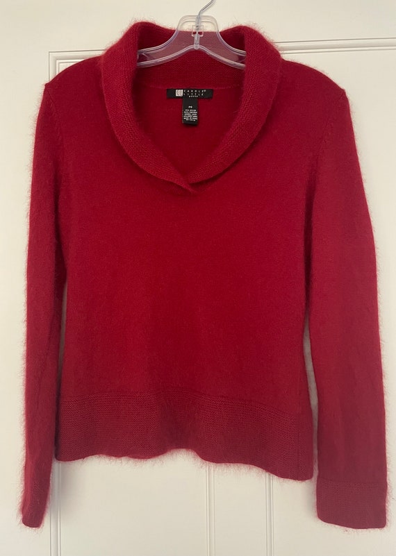 Vintage Carole Little petite size Small Red Angora