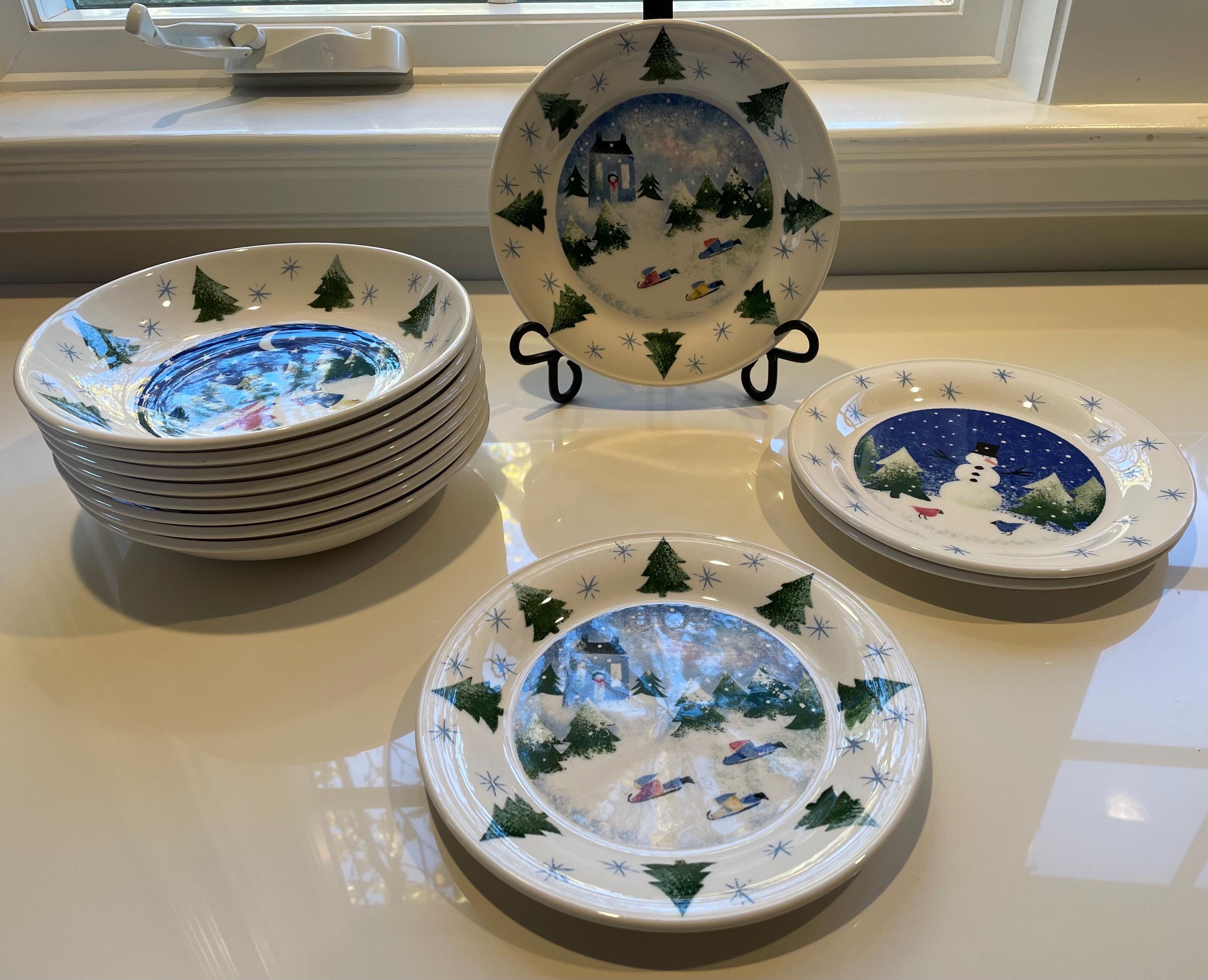 Vintage Christmas Plates Set Nikko - Etsy