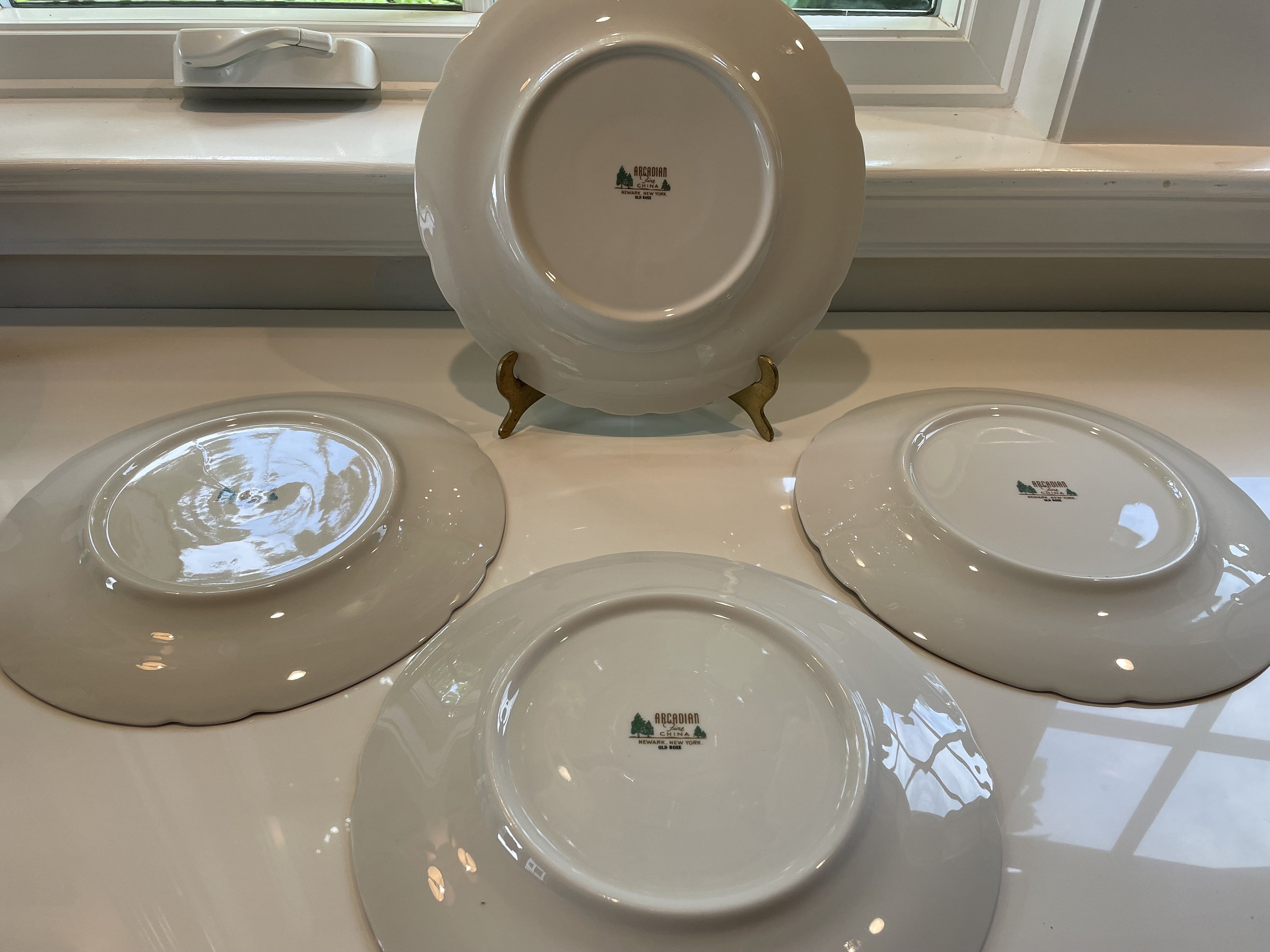 Arcadian Fine China Old Rose Pattern Dinner Plates - Etsy