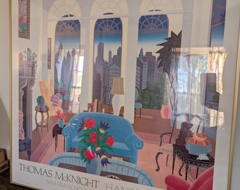 80年代　Thomas McKnight coconut grove ポスター Thomas McKnight Coconut Grove 34 1/2” x 36” – Tacoma
