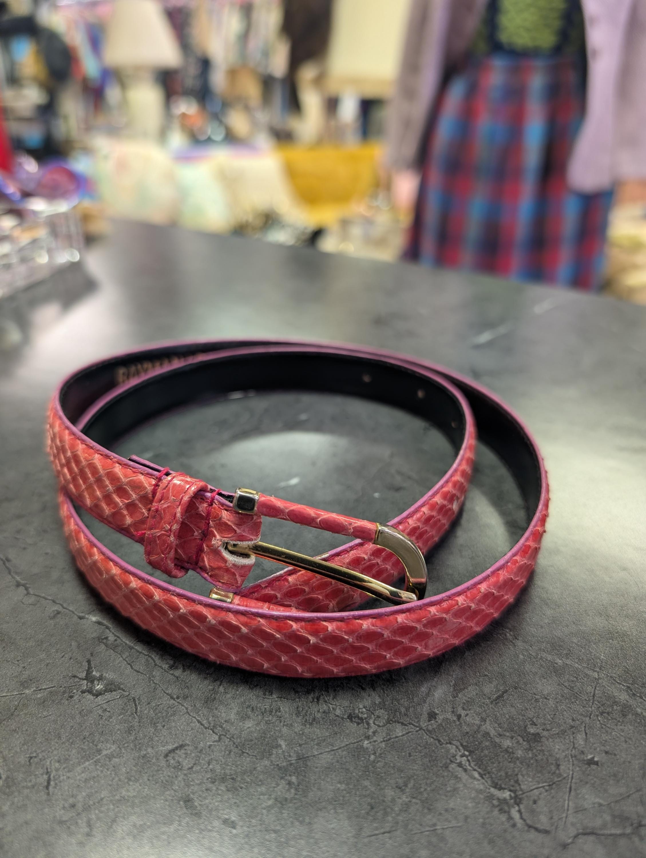 Skinny Snakeskin Belt - Etsy display picture 1