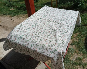 Nappe imprimée vintage avec motif floral, nappe folklorique hongroise