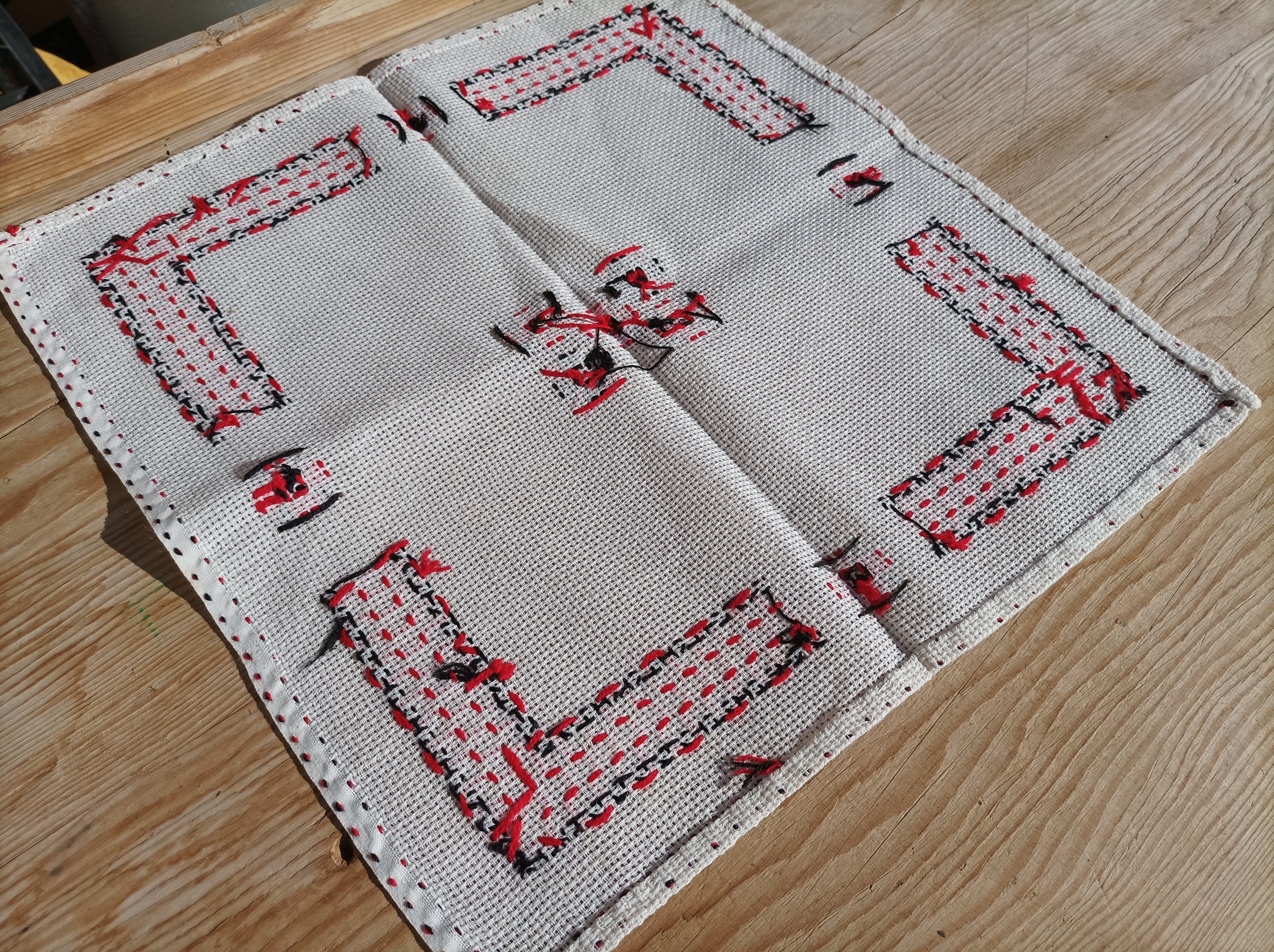Vintage Hungarian Cross Stitch Tablecloth: 1970s Folk Art Decor - Etsy
