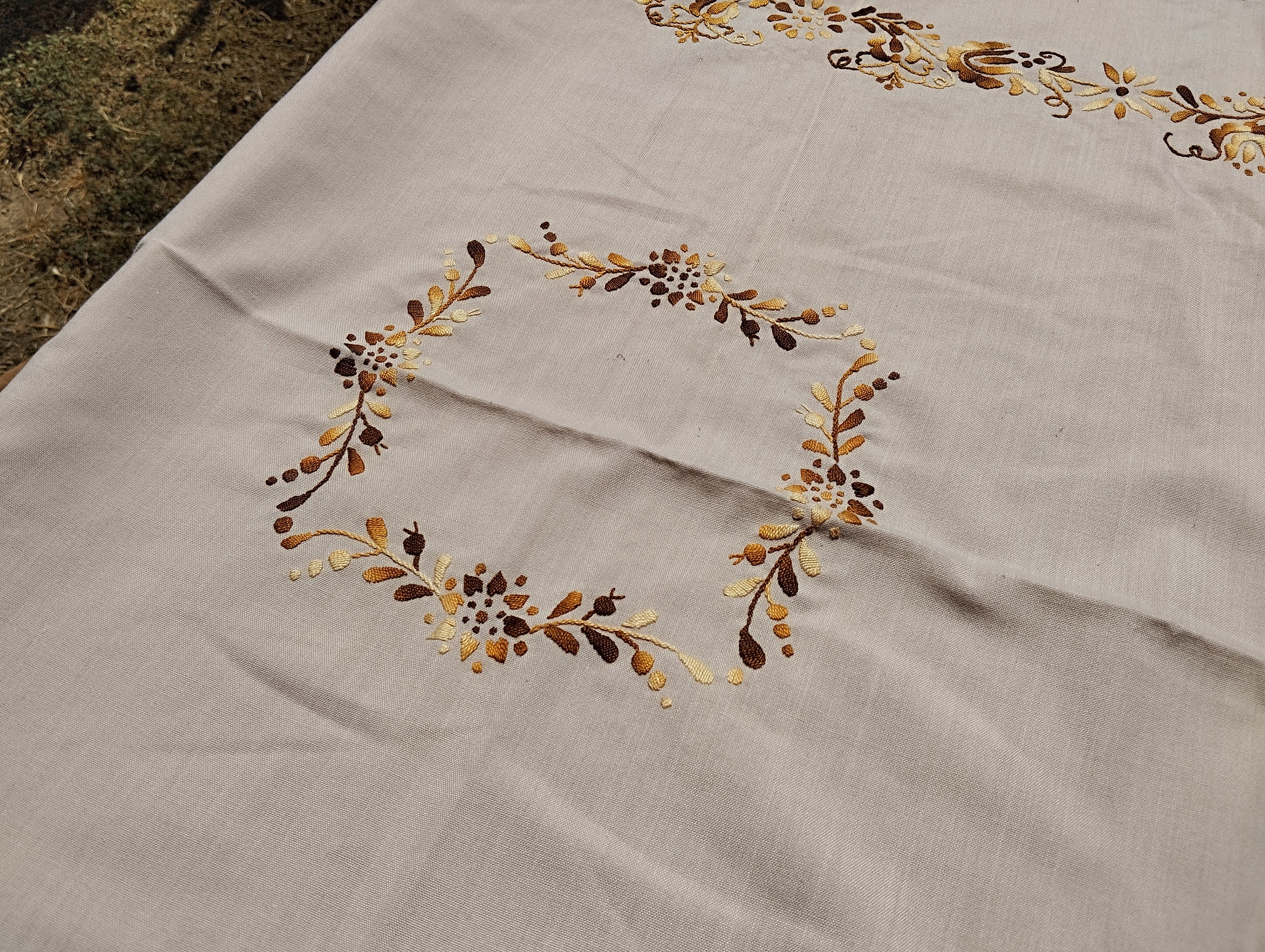 Antique Hungarian Embroidered Tablecloth: Folk Art Centerpiece - Etsy