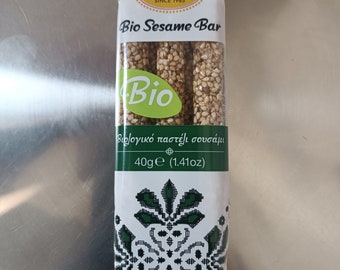 Barre bio traditionnelle grecque au sésame sans sucre 4*40gr