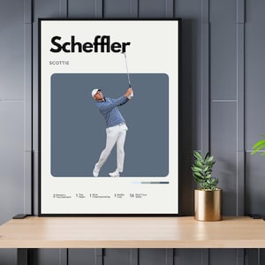 Scottie Scheffler Digital Print - Minimalist Golf Poster