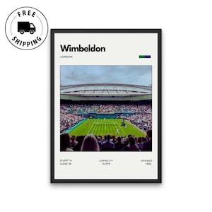 Wimbledon Tennis Poster | Centre Court Stadium Print | London Sports Art | Grass Court Decor | Sports Posters | Office Art | Digital Print