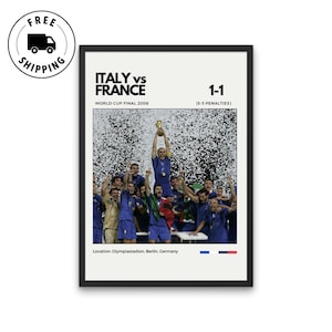 2006 World Cup Final Italy vs France Poster