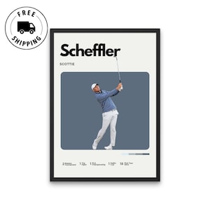 Scottie Scheffler Poster - Minimalist Golf Poster