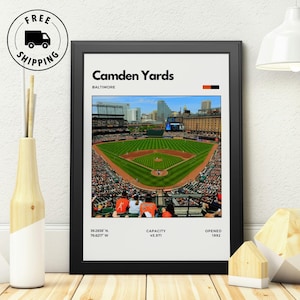 Camden Yards Poster - Home of the Baltimore Orioles, MLB Stadium Wall Art, Office Wall Art, Bedroom Poster, Digital Print