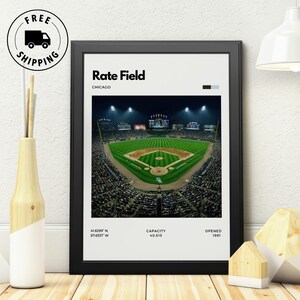 Valuta il poster del campo - Sede dei Chicago White Sox, MLB Stadium Wall Art, Wall Art per ufficio, Poster per camera da letto, Stampa digitale