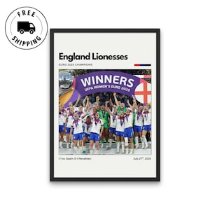 England Lionesses Euro 2025 Champions Poster