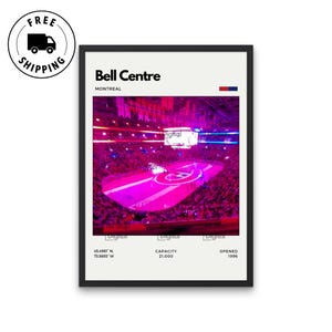 Bell Centre - Home of Montreal Canadiens | Hockey Poster | NHL Wall Art | Office Art | Basement Poster