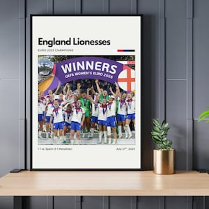 England Lionesses Euro 2025 Champions Print