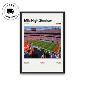 Plakat Mile High Stadium – stadion domowy Denver Broncos