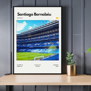 Santiago Bernabéu Stadium Digital Print- Home of Real Madrid