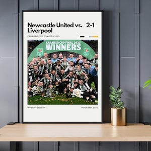 Newcastle United 2025 Carabao Cup Champions Print