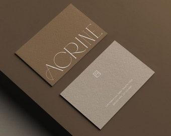 Custom Business Card - Minimal, Stylized Logos - Custom Styled Logo Design- Etsy Buisness Card Rebranding, luxury business card