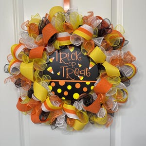 Halloween Front Door Decor, Halloween Wreath, Halloween Decor, Halloween Door Hanger, Halloween Wreath, Halloween Deco Mesh Wreath,Halloween