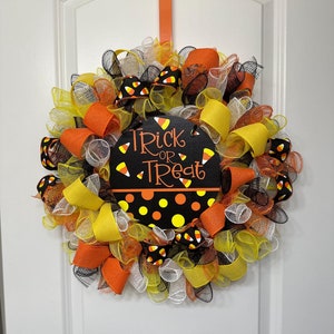 Halloween Front Door Decor, Halloween Wreath, Halloween Decor, Halloween Door Hanger, Halloween Wreath, Halloween Deco Mesh Wreath,Halloween