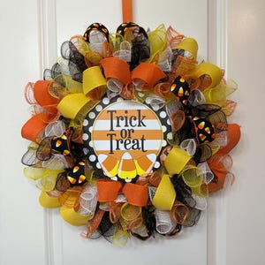 Halloween Front Door Decor, Halloween Wreath, Halloween Decor, Halloween Door Hanger, Halloween Wreath, Halloween Deco Mesh Wreath,Halloween