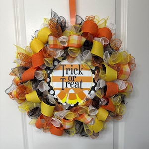 Halloween Front Door Decor, Halloween Wreath, Halloween Decor, Halloween Door Hanger, Halloween Wreath, Halloween Deco Mesh Wreath,Halloween