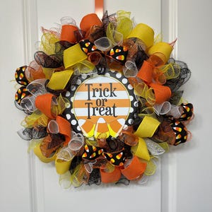 Halloween Front Door Decor, Halloween Wreath, Halloween Decor, Halloween Door Hanger, Halloween Wreath, Halloween Deco Mesh Wreath,Halloween