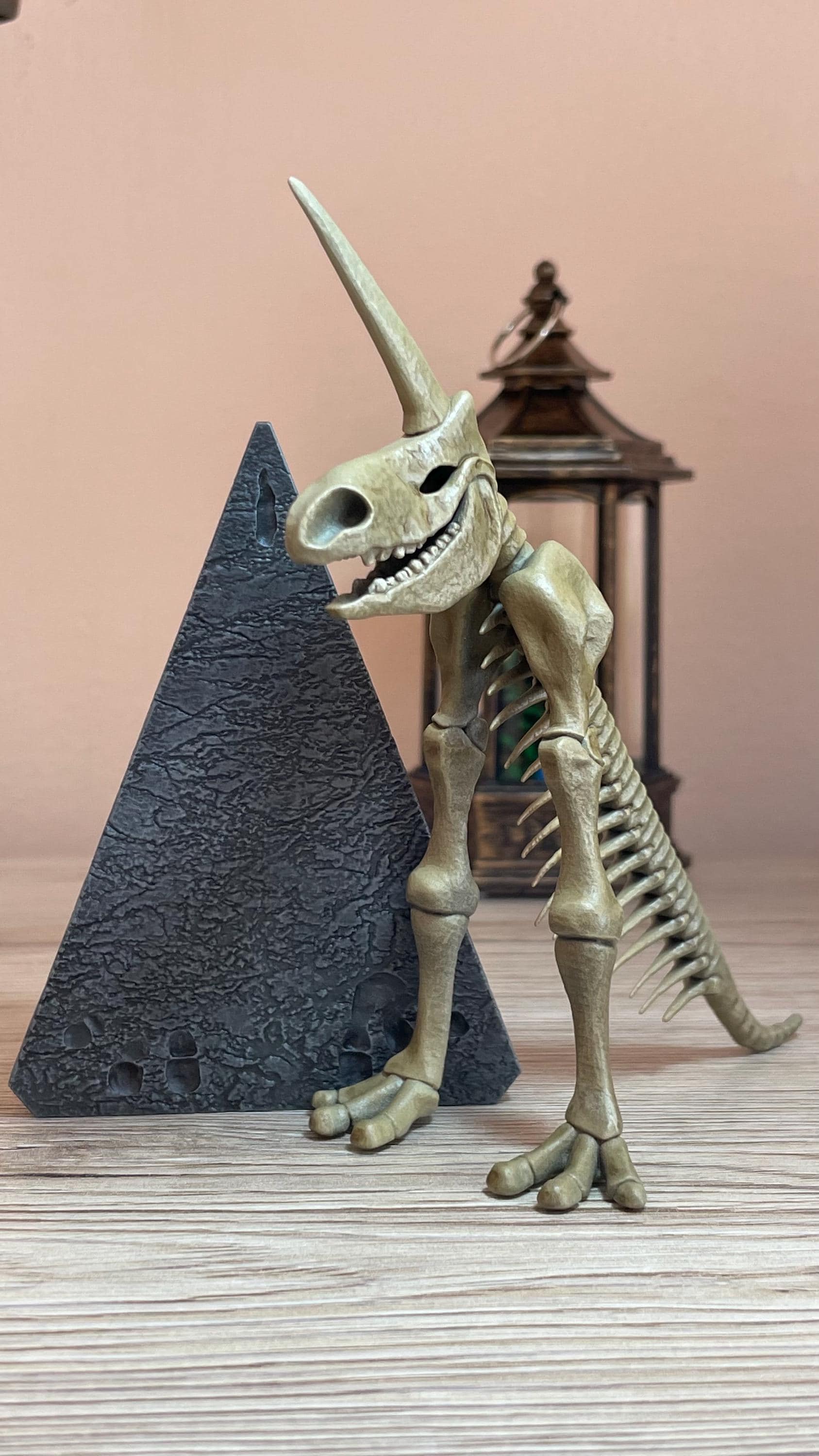 Magdeburg Unicorn Skeleton Replica | Hand Painted Resin Mythical