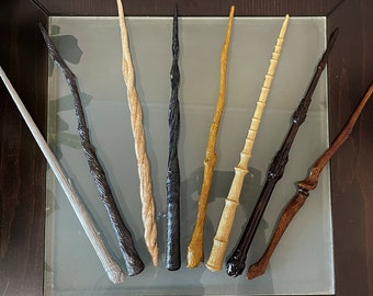Premium Legacy Starter Magic Wand – Solid Resin with Metal Core | 8 Styles, 3 Variants Each | Painted or DIY Unpainted LARP & Cosplay Wand