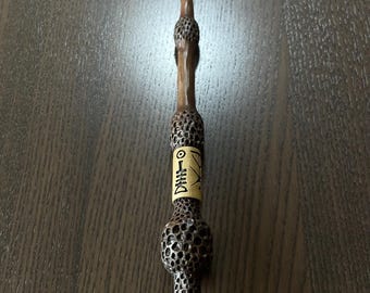 ニワトコノ杖 手描き樹脂製ニワトコの杖レプリカ：ハリー・ポッターコスプレ小道具