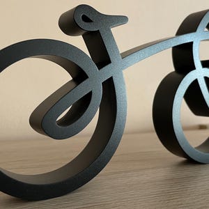 Premium Quality* Minimalist Bicycle Decor – 3D Printed Resin Art