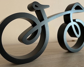 Bicycle Sculpture: 3D Printed Minimalist Resin Art Decor