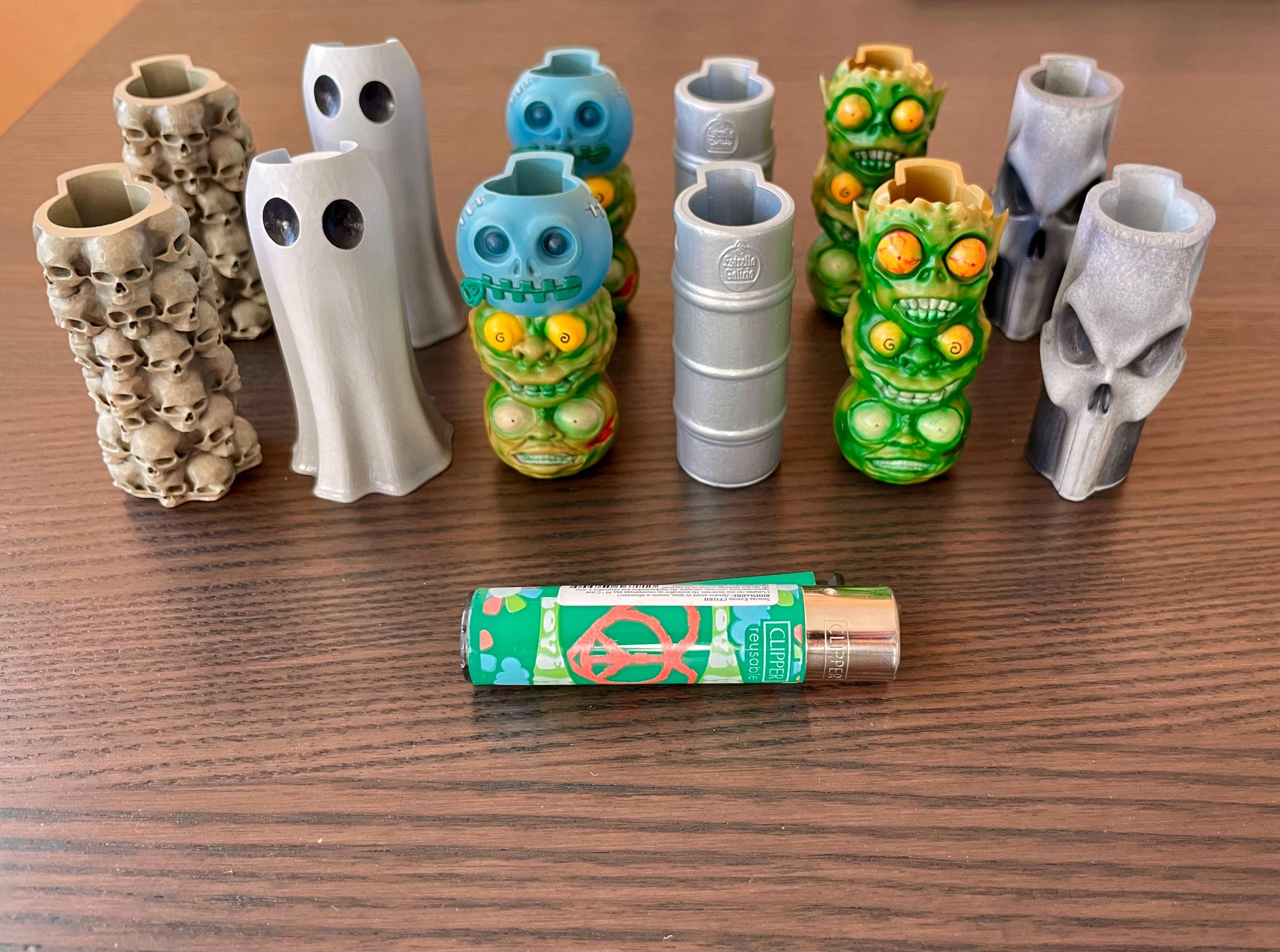 Resin Clipper Lighter Sleeve, Collection #1, 3D Printed, Hand