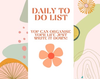 Printable To Do list | Flower to do list | Priorities first to do list | Simple To do list | Organiser list