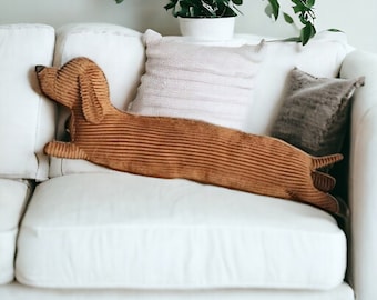 Dachshund Dog Pillow, Dachshund Plush Pillow, Short Haired Dachshund Sofa Cushion, Dachshund Dog Decoration, Sofa Pillow, Sausage Dog Gift