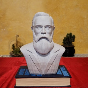 Bust of Friederich Engels, Psychologist, Philosopher, Flawlessly Printed Home and Office Decor Gift