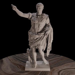 Statue of Augustus Caesar in Prima Porta, Decorative Roman Statue, Antique Sculpture, Flawlessly 3D Printed Home and Office Decor Gift