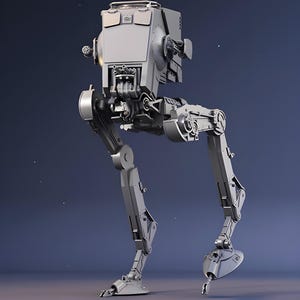 Largescale AT-ST Walker 3D Printing Model, 3D Printed model kit Unpainted Unassembled, star clone walker vehicle wars